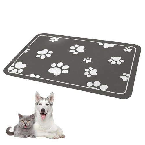 Haustier Futternapf Unterlage 30x50cm Kieselgur Saugfähige Hundematte rutschfeste Hundefuttermatte Langlebige Langsame Fresser Matte für Futter und Wassernäpfe Dunkelgrau Haustier Futternapf Unterlage 30x50cm Kieselgur Saugfähige Hundematte rutschfeste Hundefuttermatte Langlebige Langsame Fresser Matte für Futter und Wassernäpfe Dunkelgrau von LOHOM