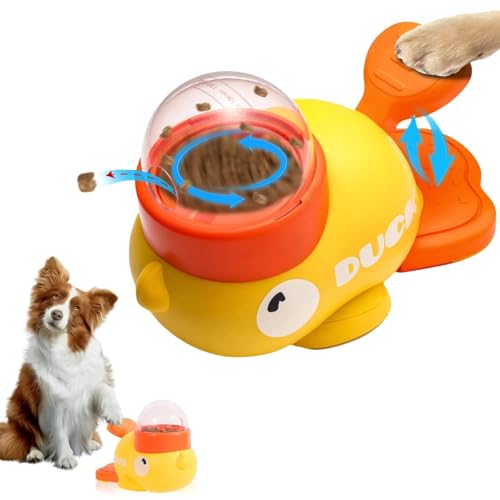 Slow Feeder Hund Spielzeug, 2-in-1 Interaktives Hundespielzeug, Entenförmiges Futterspender Katzen Hund Interaktives Leckerlis Spielzeug Intelligenzspielzeug für IQ-Training und Unterhaltung (A) von LOHOM