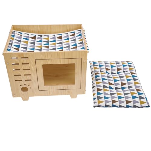 Katzenhaus, Haustierhaus für Katzen, für Vier Jahreszeiten,55 * 40 * 44cmmit Stützfüßen ausgestattet für die meisten Katzen geeignet für Wohnzimmer Schlafzimmer Tierhandlung usw Katzenhaus, Haustierhaus für Katzen, für Vier Jahreszeiten,55 * 40 * 44cmmit Stützfüßen ausgestattet für die meisten Katzen geeignet für Wohnzimmer Schlafzimmer Tierhandlung usw von LOIRIIC