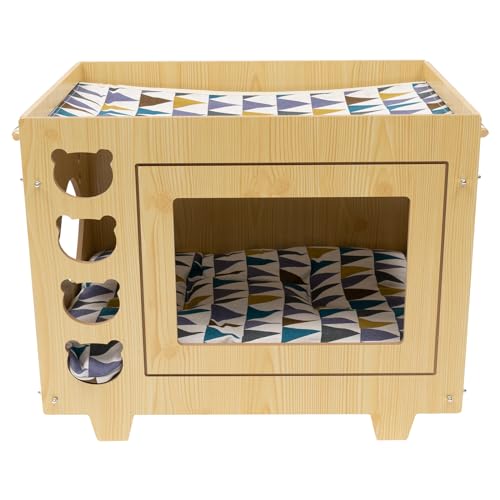 Katzenhöhle,Katzentoilette-Bär,55 * 40 * 44cm Modern Katzenhaus Haustierhaus für Katzen Haustiernest für Vier Jahreszeiten für die meisten Katzen Geeignet und Kann im Wohnzimmer, Schlafzimmer von LOIRIIC