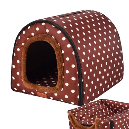 Höhlenkatzenbett, Katzenhaus, kleines Hundehaus Das Höhlenhaus ist EIN weiches und warmes, abnehmbares, faltbares und waschbares Haustierbett, das für Katzen und kleine Hunde geeignet ist von LOJAX