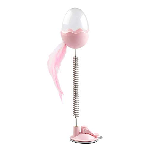 Interaktive Beleuchtung Frühlingskatze Food behandeln Kugel Schüssel Spielzeug lustiges Haustier Schütteln Leckage Futterbehälter Hunde Katzen langsam Futter Tumbler Spielzeug, Pink von LOKAXXZU