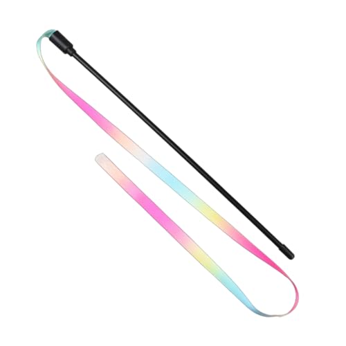 LOKAXXZU 10 pcs Katzen Interaktive Stock Spielzeugkatzen Zauberstab Spielzeug doppelseitige Farbstreifen Katzen verjagten Teaser -Spielzeug -Jagdspielzeug von LOKAXXZU