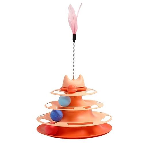 LOKAXXZU Katzenspielzeugkätzchen Roller Track Cats Tower Toy Interaktive Katzen Spielzeug Indoor -Plattenspielzeug für Langeweile Katze von LOKAXXZU