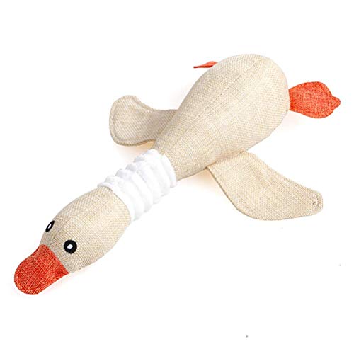 LOKAXXZU Wildganshundspielzeug Cartoon Widerstand gegen Bissquietschende Spielzeug zum Reinigen von Zähnen Welpe Hunde kauen Haustier Vorräte, Beige LOKAXXZU Wildganshundspielzeug Cartoon Widerstand gegen Bissquietschende Spielzeug zum Reinigen von Zähnen Welpe Hunde kauen Haustier Vorräte, Beige von LOKAXXZU