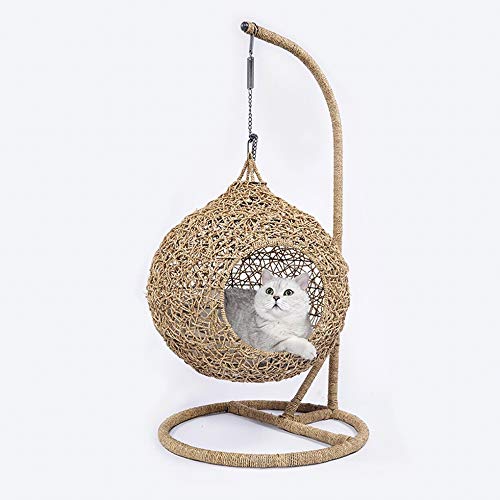 Rattan Weaving Cat House, Winter warmes Wat Villa Vier Seasons Universal Cat Supplies-Rattan Hanging Basket, B, One Size Rattan Weaving Cat House, Winter warmes Wat Villa Vier Seasons Universal Cat Supplies-Rattan Hanging Basket, B, One Size von LOKAXXZU