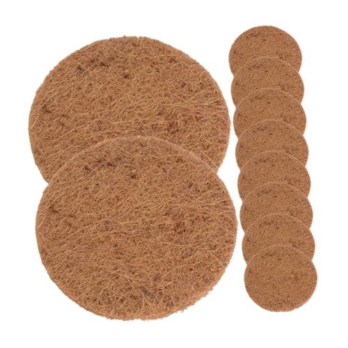 LOLIPPYY 10 Stück Natürliche Kokosfaser Taubennestmatten Langlebige Nistunterlagen für Tauben Wachteln und Kleine Vögel Atmungsaktive Wiederverwendbare Nistpads von LOLIPPYY