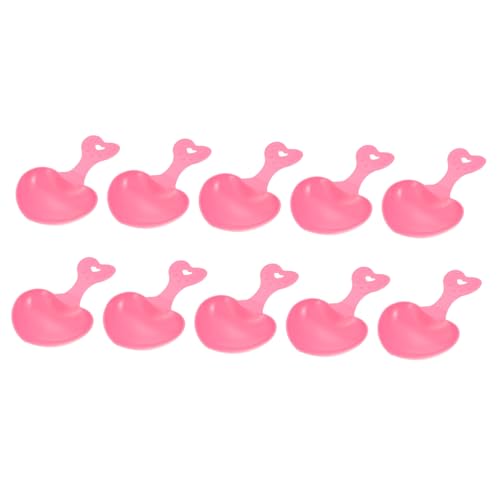 LOLIPPYY 10 Stück Teiliges Futterlöffel für Kleintiere Kleine Haustier Futterlöffel mit Herzförmigem Design Einfacher Griff Leicht zu Reinigen Geeignet für Hamster Reptilien Katzen und von LOLIPPYY