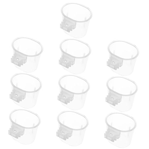 LOLIPPYY 10 Stück Teiliges Papageien futternapf Stabilem Kunststoff Hängend für Vogelkäfige Geeignet als Indoor Bird Feeder Einfache Reinigung für Wellensittiche Nymphensittiche und Kleine von LOLIPPYY