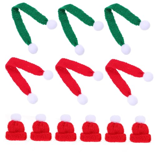 LOLIPPYY 12 Stück Teiliges Gestrickte Weihnachtsflaschen Deko mit Verstellbaren Mini Mützen und Roten Sowie Grünen Schals Festliche Flaschenhüllen für Party und Haustier Weihnachtsdeko LOLIPPYY 12 Stück Teiliges Gestrickte Weihnachtsflaschen Deko mit Verstellbaren Mini Mützen und Roten Sowie Grünen Schals Festliche Flaschenhüllen für Party und Haustier Weihnachtsdeko von LOLIPPYY