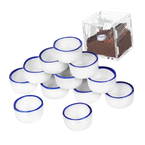LOLIPPYY 12 Stück Teiliges Kleiner Keramik Wassernäpfe für Reptilien Langlebig Miniaturisiert Sicherer Trink und Futterbehälter für Spinnen Geckos Schildkröten für Terrarien und Crawler LOLIPPYY 12 Stück Teiliges Kleiner Keramik Wassernäpfe für Reptilien Langlebig Miniaturisiert Sicherer Trink und Futterbehälter für Spinnen Geckos Schildkröten für Terrarien und Crawler von LOLIPPYY