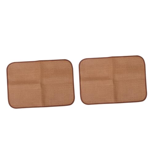 LOLIPPYY 2 STÜCK Sommermatte für Hunde aus Rattan und Atmungsaktive Kühlmatte für Hundehütten Strapazierfähige Hundebettauflage zur Wärmeableitung Kaffee Farbton von LOLIPPYY