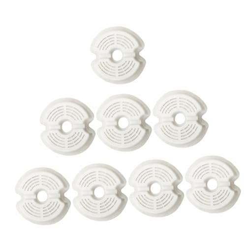 LOLIPPYY 2 Sätze Teilige Runde Aktivkohlefilter für Haustier Trinkbrunnen Langlebige Abs filterpads Effektive Wasserfiltration für Hunde Katzenbrunnen Einfache Handhabung Frisches Wasser von LOLIPPYY