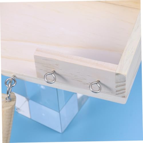 LOLIPPYY 2 Stück Holz Hamster Set Plattform und Leiter aus Robustem Holz Langlebig Einfache Installation Fördert Kletter Sprungfähigkeiten für Kleine Haustiere Wie Hamster und von LOLIPPYY