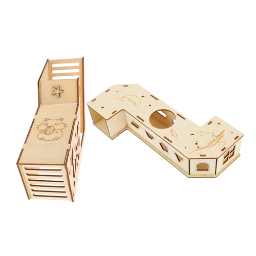 LOLIPPYY 2 Stück Pet Toy Teiliges Hamster Holzspielzeug mit Labyrinth Tunnel Abnehmbar Sicher mit Glatten Kanten Spaßiges Versteck und Aktivitäts für Hamster und Kleine Nager LOLIPPYY 2 Stück Pet Toy Teiliges Hamster Holzspielzeug mit Labyrinth Tunnel Abnehmbar Sicher mit Glatten Kanten Spaßiges Versteck und Aktivitäts für Hamster und Kleine Nager von LOLIPPYY
