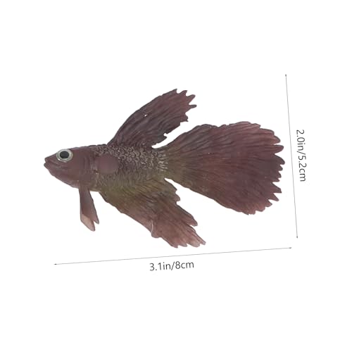 LOLIPPYY 2 Stück Simulierte Nachtleuchtende Goldfische Kunststoff für Aquarium Dekoration Lebensechte Fischornamente in Rot und Braun Attraktive Aquarienlandschaft für Süßwasser Teich von LOLIPPYY