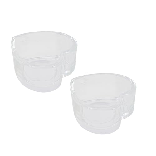 LOLIPPYY 2 Stück Teiliges Transparentes Hamster Chinchilla futternapf Auslaufsicher Langlebig Glatt für Futter und Wasser Geeignet für Kleine Haustiere Wie Hamster Meerschweinchen und von LOLIPPYY