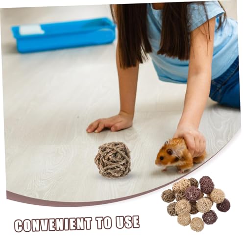 LOLIPPYY 20stücke Spielzeug Für Kaninchen Rattenspielzeug Für Hausratten Kauspielzeug Für Kleintiere Aus Naturmaterial Handgefertigte Rattan-kauspielzeuge Für Kleine Tiere von LOLIPPYY