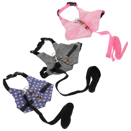 LOLIPPYY 3 Sätze Kaninchenweste mit Leine Teiliges aus Atmungsaktivem Baumwollstoff Verschleißfestes Geschirr für Zwergkaninchen Hasen und Kleintiere für und Outdoor Aktivitäten LOLIPPYY 3 Sätze Kaninchenweste mit Leine Teiliges aus Atmungsaktivem Baumwollstoff Verschleißfestes Geschirr für Zwergkaninchen Hasen und Kleintiere für und Outdoor Aktivitäten von LOLIPPYY