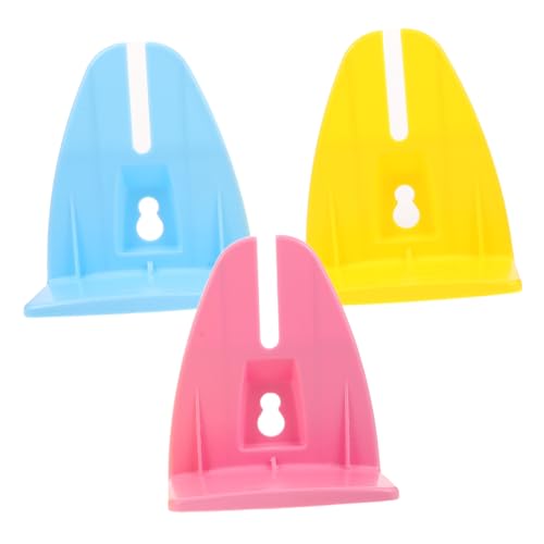 LOLIPPYY 3 Stück Teiliges Hamster Laufrad Ständer aus Robustem Kunststoff Rutschfester Halter für Laufräder und Wassernäpfe Kompatibel mit Käfigen für Hamster Mäuse Igel von LOLIPPYY
