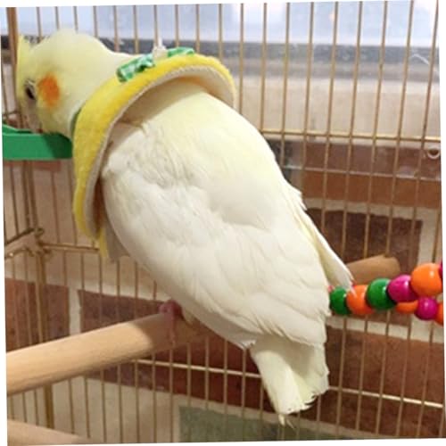 LOLIPPYY 3 Stück Teiliges Vogelhalsband in S Schutzkragen für Papageien und Wellensittiche Verstellbare Biss und Schutzringe Komfortabel und Hautfreundlich zur Wundheilung Zufällige Farbe von LOLIPPYY