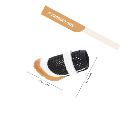 LOLIPPYY 4 Stück Atmungsaktive Hundeschuhe Sommer Mesh Pfotenschutz rutschfest Verstellbar für Kleine Hunde Indoor Outdoor Haustier Schuhe von LOLIPPYY