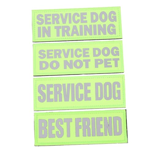LOLIPPYY 4 Stück Reflektierende Hundegeschirr Patches Selbstklebend Service Hund Aufnäher Für Outdoor Joggen Haustier Zubehör LOLIPPYY 4 Stück Reflektierende Hundegeschirr Patches Selbstklebend Service Hund Aufnäher Für Outdoor Joggen Haustier Zubehör von LOLIPPYY