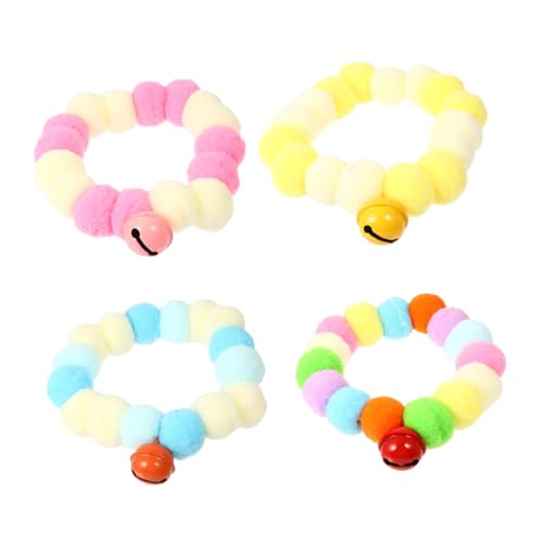 LOLIPPYY 4 Stück Teiliges Haustier katzenhalsband mit Elastischen Bunten Plüschbällen Angenehmes Strickwollmaterial Bequem und Langlebig für Party Festtagskostüme Halloween Hochzeit LOLIPPYY 4 Stück Teiliges Haustier katzenhalsband mit Elastischen Bunten Plüschbällen Angenehmes Strickwollmaterial Bequem und Langlebig für Party Festtagskostüme Halloween Hochzeit von LOLIPPYY