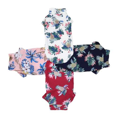 LOLIPPYY 4 Stück Teiliges Hawaii Haustier Shirt Atmungsaktive Sommerkleidung für Kleine Hunde und Katzen Bequemes Hautfreundliches Polyester für Strand Party und Outdoor Aktivitäten LOLIPPYY 4 Stück Teiliges Hawaii Haustier Shirt Atmungsaktive Sommerkleidung für Kleine Hunde und Katzen Bequemes Hautfreundliches Polyester für Strand Party und Outdoor Aktivitäten von LOLIPPYY