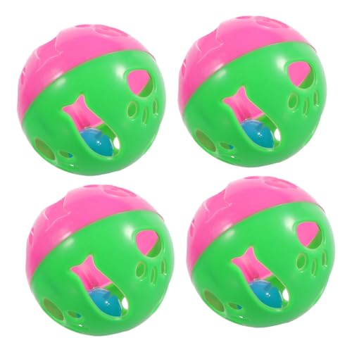 LOLIPPYY 4 Stück Teiliges Katzenspielzeug Glockenball aus Hochwertigem Kunststoff Interaktive Spielbälle für Katzen Leicht und Kompakt Fördert Jagdtrieb und Sorgt für Zufällige Farbe LOLIPPYY 4 Stück Teiliges Katzenspielzeug Glockenball aus Hochwertigem Kunststoff Interaktive Spielbälle für Katzen Leicht und Kompakt Fördert Jagdtrieb und Sorgt für Zufällige Farbe von LOLIPPYY