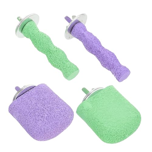 LOLIPPYY 4 Stück Teiliges Vogel Kratzbrett mit Sicherem Ergonomischem Design Stabilem Standfuß und Spielerischer Oberfläche als Papageien Kratzstange für Wellensittiche Nymphensittiche und LOLIPPYY 4 Stück Teiliges Vogel Kratzbrett mit Sicherem Ergonomischem Design Stabilem Standfuß und Spielerischer Oberfläche als Papageien Kratzstange für Wellensittiche Nymphensittiche und von LOLIPPYY