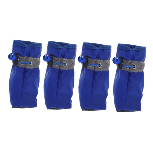 LOLIPPYY 4 Teiliges Wasserdichtes Hundeschuh mit Rutschfester Sohle Pfotenfreundlich und Schützend Atmungsaktiv für Kleine bis Mittelgroße Hunde für Outdoor Wandern Jahreszeiten XL von LOLIPPYY