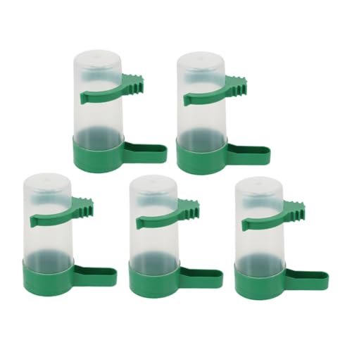 LOLIPPYY 5 Stück Automatischer Wasserspender für Papageien und Kleintiere Langlebiger Kunststoff wasserspender mit Großer Kapazität Tropfsicherer Trinknapf für Vogelkäfig und von LOLIPPYY