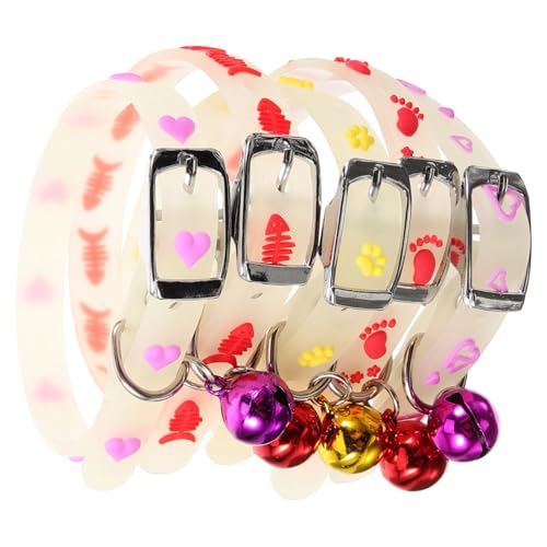 LOLIPPYY 5 Stück Teiliges Fluoreszierendes Haustierhalsband mit Leuchtfunktion Verstellbar und Langlebig aus mit Glocke für Hunde und Katzen Nachts und Verlustsicher Zufällige Farbe LOLIPPYY 5 Stück Teiliges Fluoreszierendes Haustierhalsband mit Leuchtfunktion Verstellbar und Langlebig aus mit Glocke für Hunde und Katzen Nachts und Verlustsicher Zufällige Farbe von LOLIPPYY