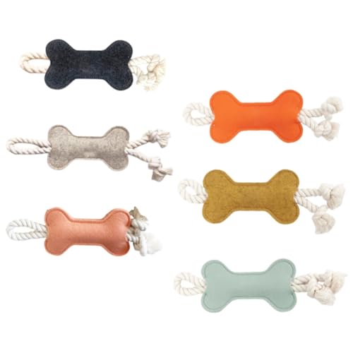 LOLIPPYY 6 Stück Teiliges Kauspielzeug für Hunde in Knochenform Langlebig und Robust Unterstützt Zahnpflege und Stressabbau Interaktives Hundespielzeug für Beschäftigung und Gesunde von LOLIPPYY