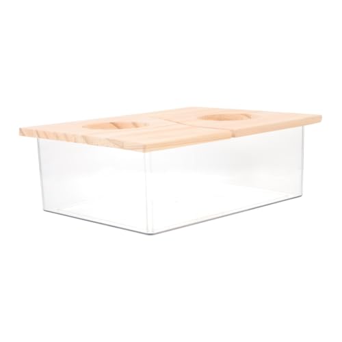 LOLIPPYY Acryl Hamster Sandbad mit Deckel Transparente Urin Badebox für Kleine Haustiere Wie Hamster Chinchilla Multifunktionale Toilette und Sandbadbehälter von LOLIPPYY