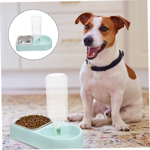 LOLIPPYY Automatischer Hängender Trink Futterspender für Haustiere Abnehmbarer Napf Bissfestes Material Geeignet für Hunde Katzen Kaninchen Praktische Futterstation für Käfige Blaue von LOLIPPYY