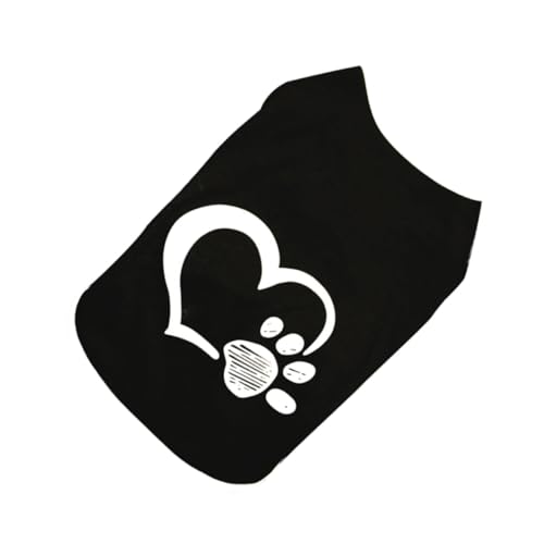 LOLIPPYY Bequeme Haustierweste mit Herz und Pfotenmuster Atmungsaktives Sommerkostüm für Kleine Hunde Leicht Anzuziehen für Frühling Outdoor Aktivitäten und Partys S Schwarz LOLIPPYY Bequeme Haustierweste mit Herz und Pfotenmuster Atmungsaktives Sommerkostüm für Kleine Hunde Leicht Anzuziehen für Frühling Outdoor Aktivitäten und Partys S Schwarz von LOLIPPYY