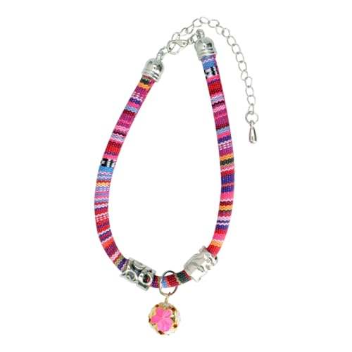 LOLIPPYY Boho Katzenhalsband mit Glöckchen Verstellbar für Kleine Katzen Einzigartiger Stil Sicherer Sicherheitsverschluss Modisches Accessoire für Haustiere von LOLIPPYY