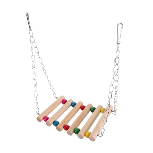 LOLIPPYY Bunte Papageienleiter Holzspielzeug Vogelkäfig Schaukel Hängende Kletterbrücke Vogelspielzeug für Sittiche Wellensittiche Nymphensittiche und Kleine Vögel LOLIPPYY Bunte Papageienleiter Holzspielzeug Vogelkäfig Schaukel Hängende Kletterbrücke Vogelspielzeug für Sittiche Wellensittiche Nymphensittiche und Kleine Vögel von LOLIPPYY