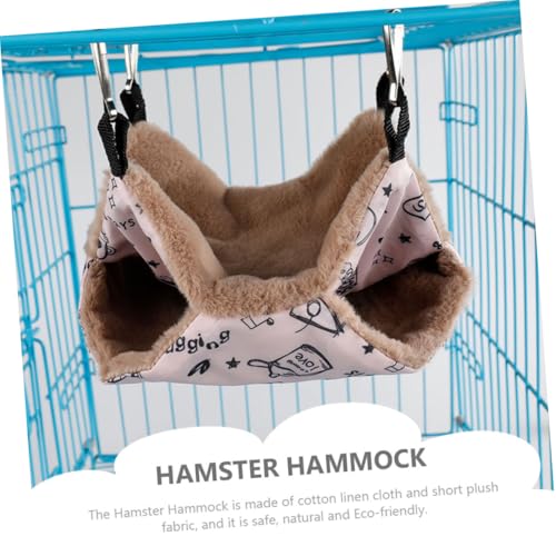 LOLIPPYY Doppelschicht Hängematte für Kleine Haustiere Warmes Kaninchenplüsch Material Sicherer Käfighalter für Hamster Meerschweinchen Ratten Eichhörnchen Zuckergleiter Katzenkäfig LOLIPPYY Doppelschicht Hängematte für Kleine Haustiere Warmes Kaninchenplüsch Material Sicherer Käfighalter für Hamster Meerschweinchen Ratten Eichhörnchen Zuckergleiter Katzenkäfig von LOLIPPYY