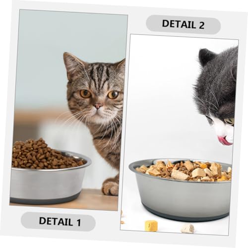 LOLIPPYY Edelstahl Hunde Futternapf mit Rutschfestem Boden Auslaufsicherer Napf für Welpen und Katzen Stabiler Napf für Nassfutter und Wasser Widerstandsfähiger Futternapf für Kleine von LOLIPPYY