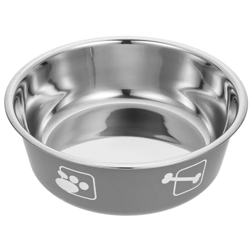 LOLIPPYY Edelstahl Hundenapf Anti rutsch Futternapf Rutschfester Wassernapf für Hunde Indoor Napf mit Glatter Oberfläche Leicht zu Reinigen Langlebig und Robust in XL von LOLIPPYY