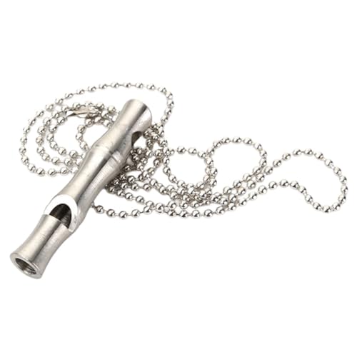 LOLIPPYY Edelstahl Hundepfeife mit Kette Leichtes Robustes Hundetraining Pfeifgerät für Effektive Gehorsamkeit Geräuschschonend Tragbar für Outdoor Training und Campingszenarien von LOLIPPYY
