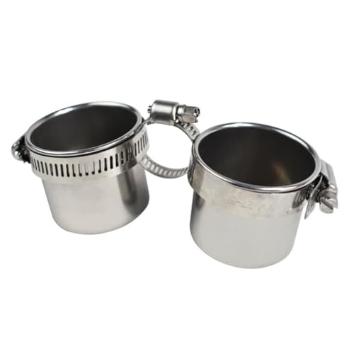 LOLIPPYY Edelstahl Papageien Futterstation mit Doppelnapf Kompakte Praktischer Vogel Futterspender für Käfige Einfach zu Montieren und Langlebig LOLIPPYY Edelstahl Papageien Futterstation mit Doppelnapf Kompakte Praktischer Vogel Futterspender für Käfige Einfach zu Montieren und Langlebig von LOLIPPYY