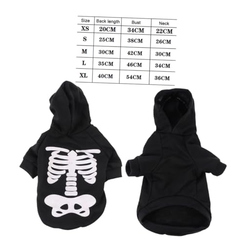 LOLIPPYY Halloween Hundekostüm für Kleine und Mittelgroße Hunde Leuchtendes Skelett Design Bequemes Strapazierfähiges Material für Party Festival und Fotoshooting von LOLIPPYY