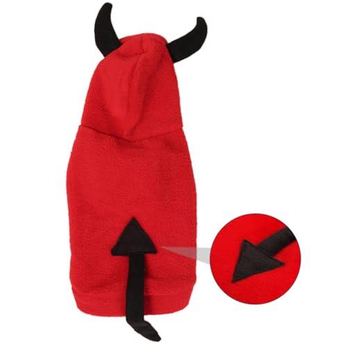 LOLIPPYY Halloween Pet Kostüm Teufel Design Warmer Hunde Mantel mit Einfach Ausziehen Kuschelige Haustier Kleidung für Kleine und Mittlere Hunde für Halloween und Party Verkleidungen LOLIPPYY Halloween Pet Kostüm Teufel Design Warmer Hunde Mantel mit Einfach Ausziehen Kuschelige Haustier Kleidung für Kleine und Mittlere Hunde für Halloween und Party Verkleidungen von LOLIPPYY