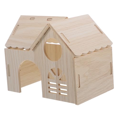 LOLIPPYY Hamster Holzhaus Versteck Nistplatz für Meerschweinchen Deko Kleintierhaus Spielhaus für Hamster Degu Chinchilla Geeignet Ruhiger Schlafplatz und Kletterhaus LOLIPPYY Hamster Holzhaus Versteck Nistplatz für Meerschweinchen Deko Kleintierhaus Spielhaus für Hamster Degu Chinchilla Geeignet Ruhiger Schlafplatz und Kletterhaus von LOLIPPYY