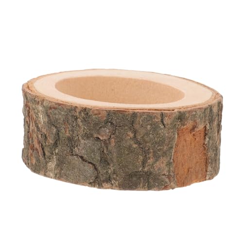 LOLIPPYY Hamster Holznapf Kleines Futtergeschirr aus Natürlichem Holz für Meerschweinchen Kaninchen Eichhörnchen Vielseitiger Napf für Kleintiere Langlebig und Leicht zu Reinigen von LOLIPPYY