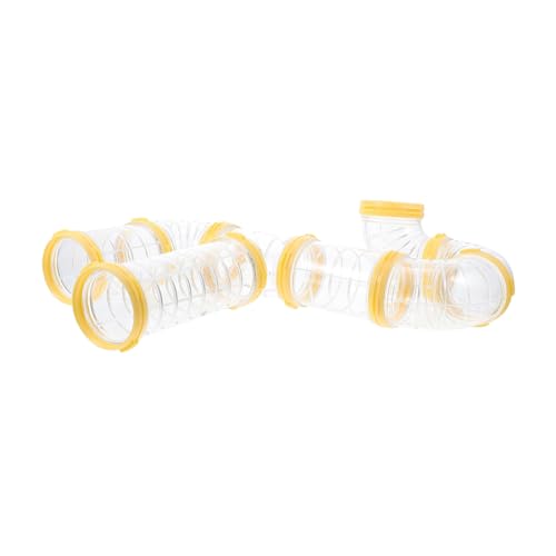 LOLIPPYY Hamster Röhrenset Teilig DIY Labyrinth Erweiterbar Käfigzubehör für Zwerghamster Kleine Nager Langlebiges Plastikspielzeug Nesttunnel für Kleintiere von LOLIPPYY